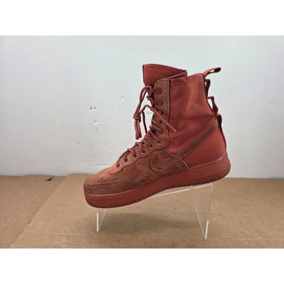 Nike SF Air Force 1 High Boots Shoes Mens Size 11 Dusty Peach Suede Red main image 2